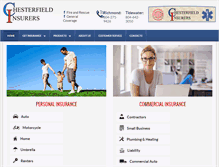 Tablet Screenshot of chesterfieldinsurers.com